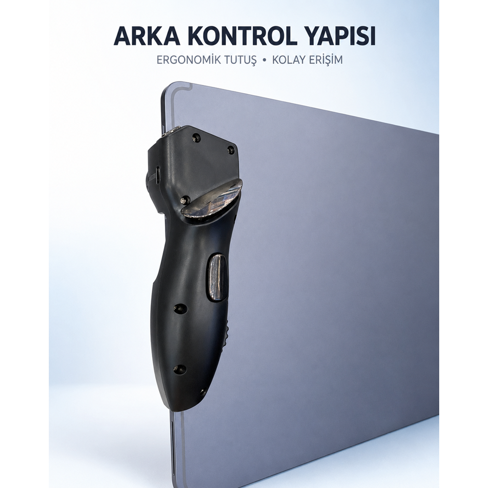 HADRON AKPAD8K Altı Parmak Tablet Oyun Kontrol Aparatı 4 Turbo Butonlu Siyah