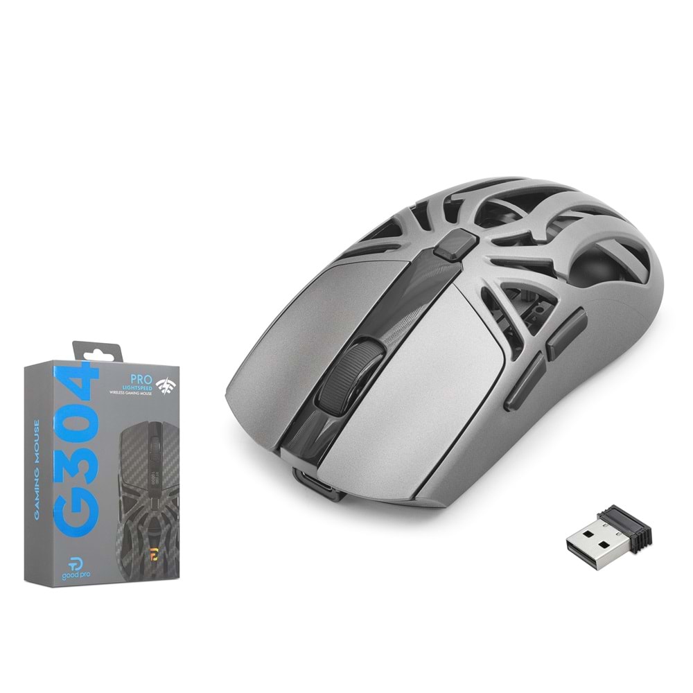 NODAR GOOD PRO G304G TRI Mode Gaming Hafif Mouse 10000 DPI - Gri