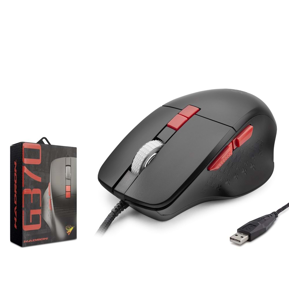 HADRON G370 Gaming Mouse 3600 DPI RGB - Siyah