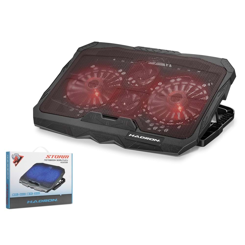 HADRON HD2008 Laptop Soğutucu 4 Fan LED - Siyah