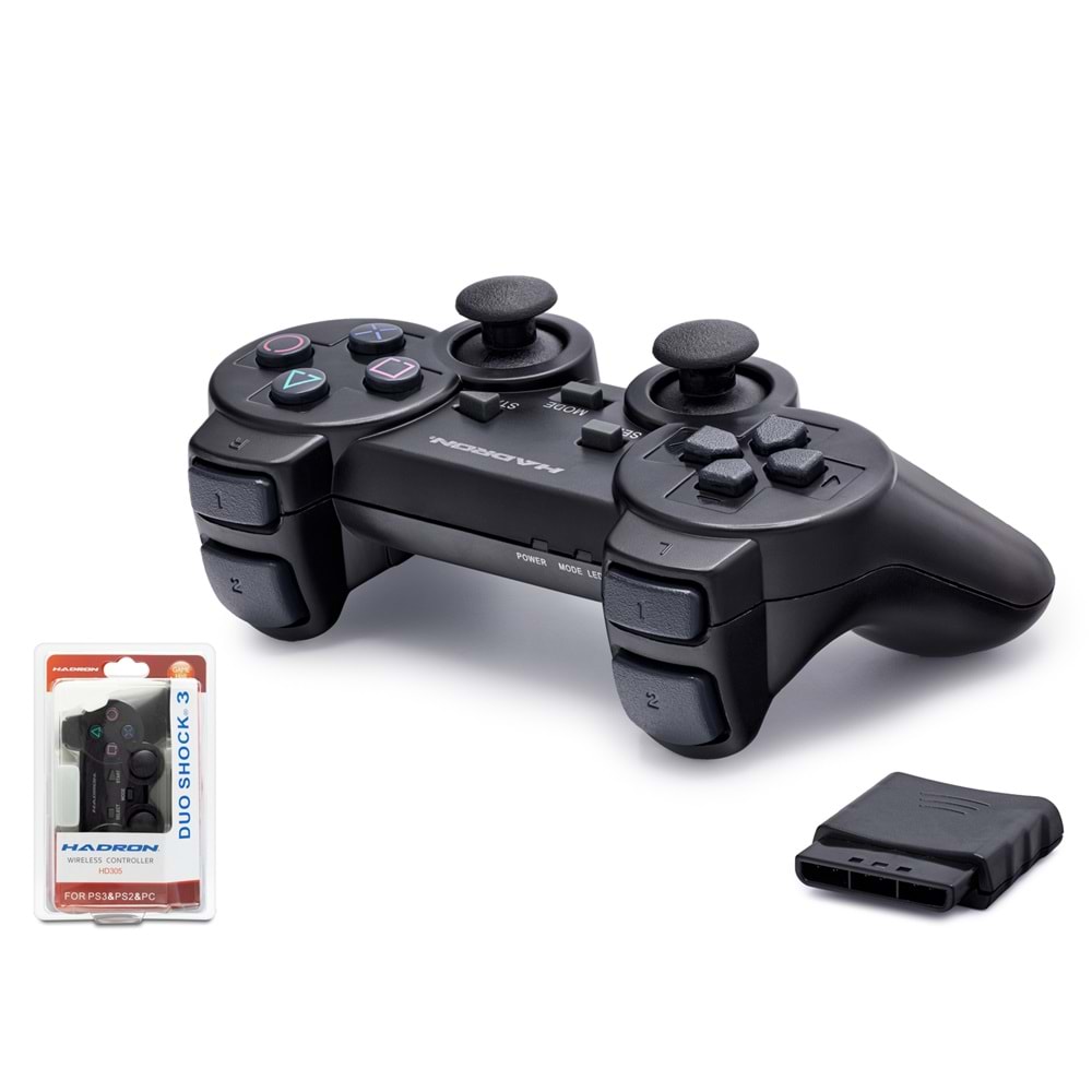 HADRON HD305 GamePad PS3 PS2 PC Uyumlu Kablosuz - Siyah