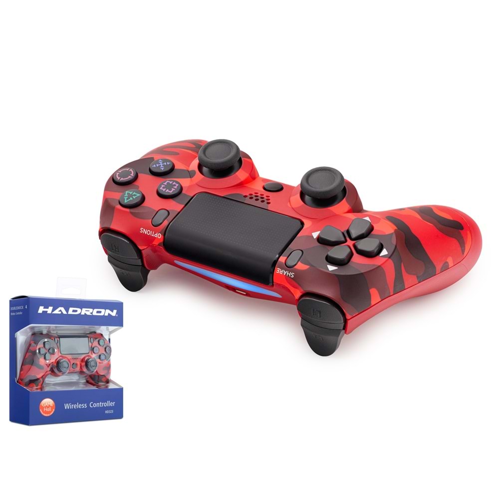 HADRON HD323AC PS4 Uyumlu Kablosuz GamePad Oyun Kolu - Kırmızı Kamuflaj