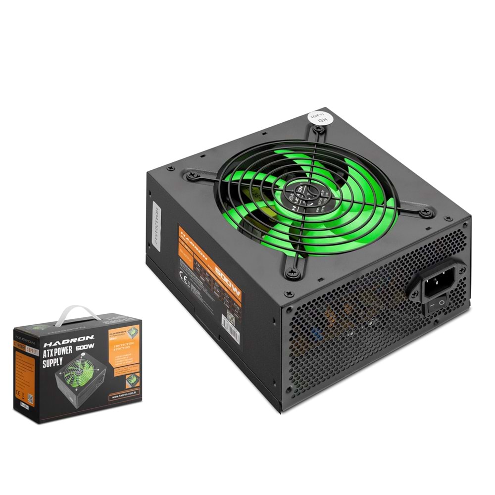 HADRON HD412 500W Power Supply Güç Kaynağı 12cm Fan ATX - Siyah