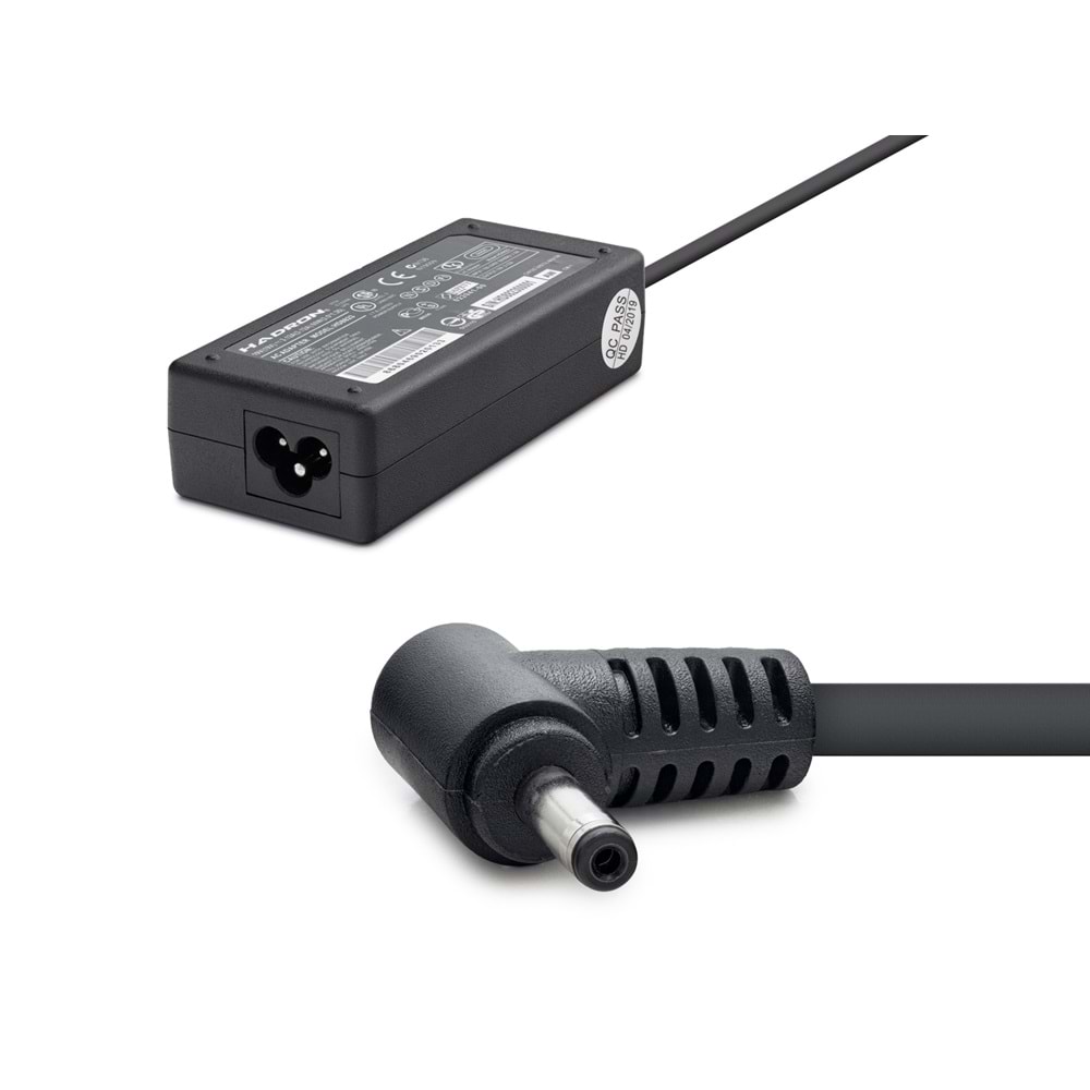 HADRON HD8823 Laptop Adaptörü 65W 19V 3.42A 3.5x1.35 mm - Siyah