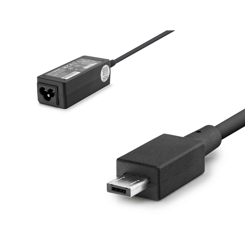 HADRON HD8826 Netbook Adaptörü 33W 19V 1.75A USB Tip 6 Pin - Siyah