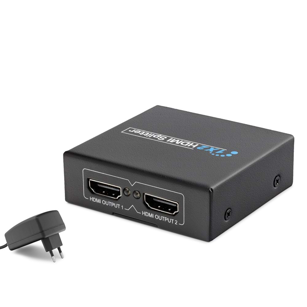 HADRON HDX1284 HDMI Splitter 1080p 3D 1 In 2 Out - Siyah