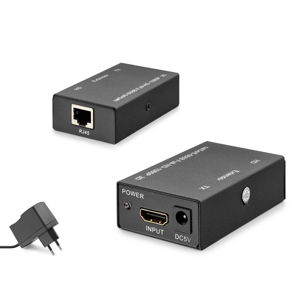 HADRON HDX1342 HDMI Extender 60 m - Siyah