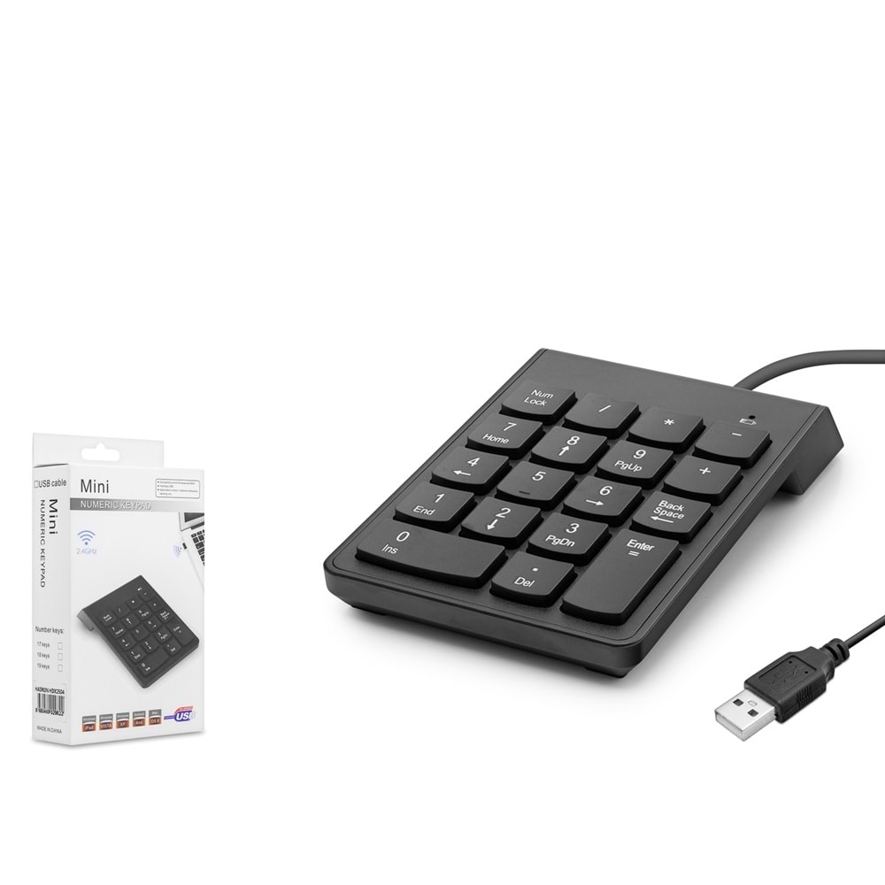 HADRON HDX2503 Kablolu Numerik Klavye - Siyah