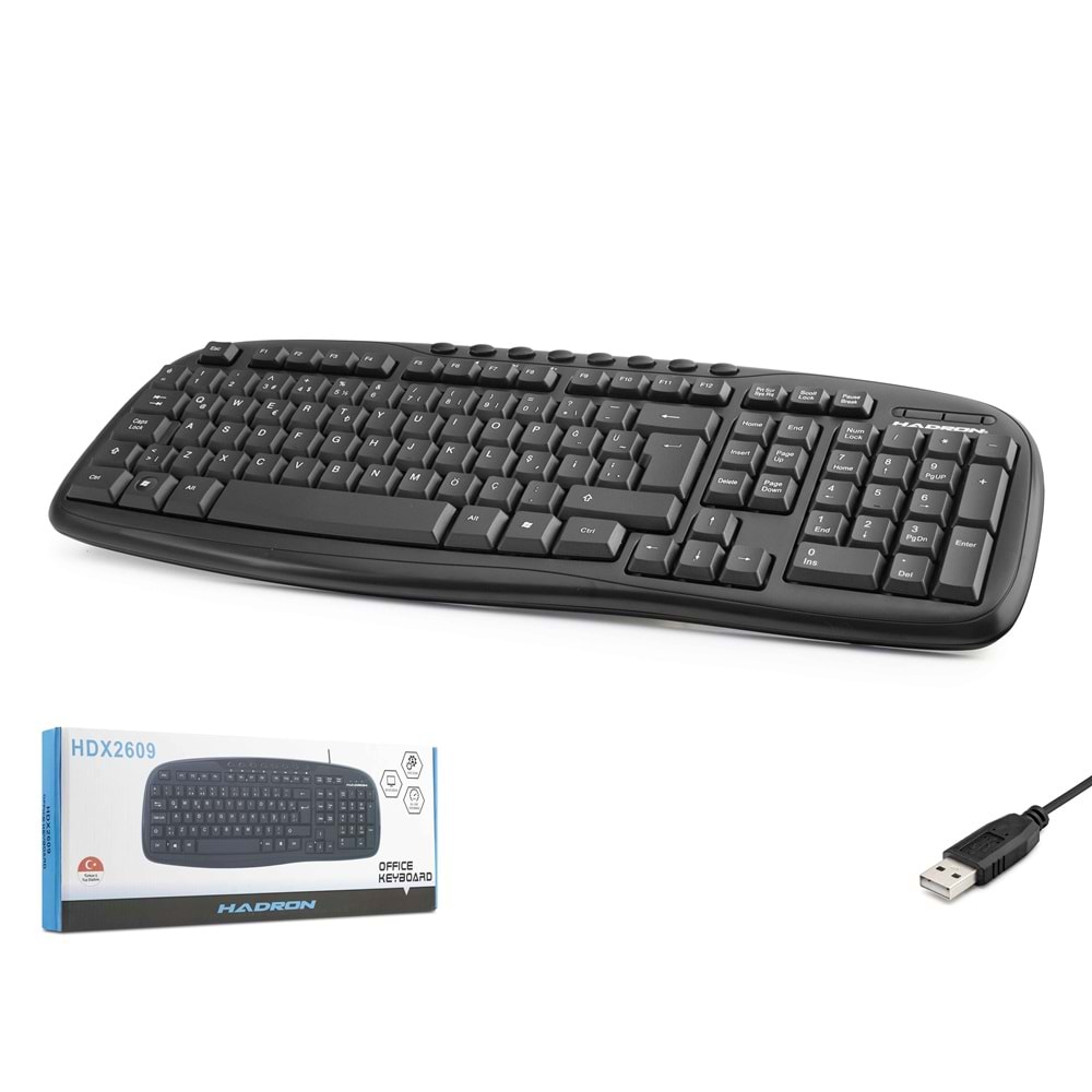 HADRON HDX2609 Multimedya Klavye - Siyah