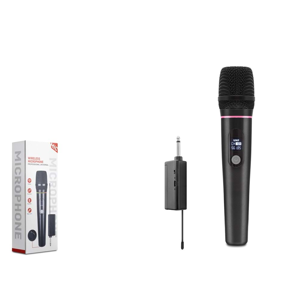 HADRON HDX2790 Kablosuz UHF El Mikrofonu 6.35 mm - Siyah