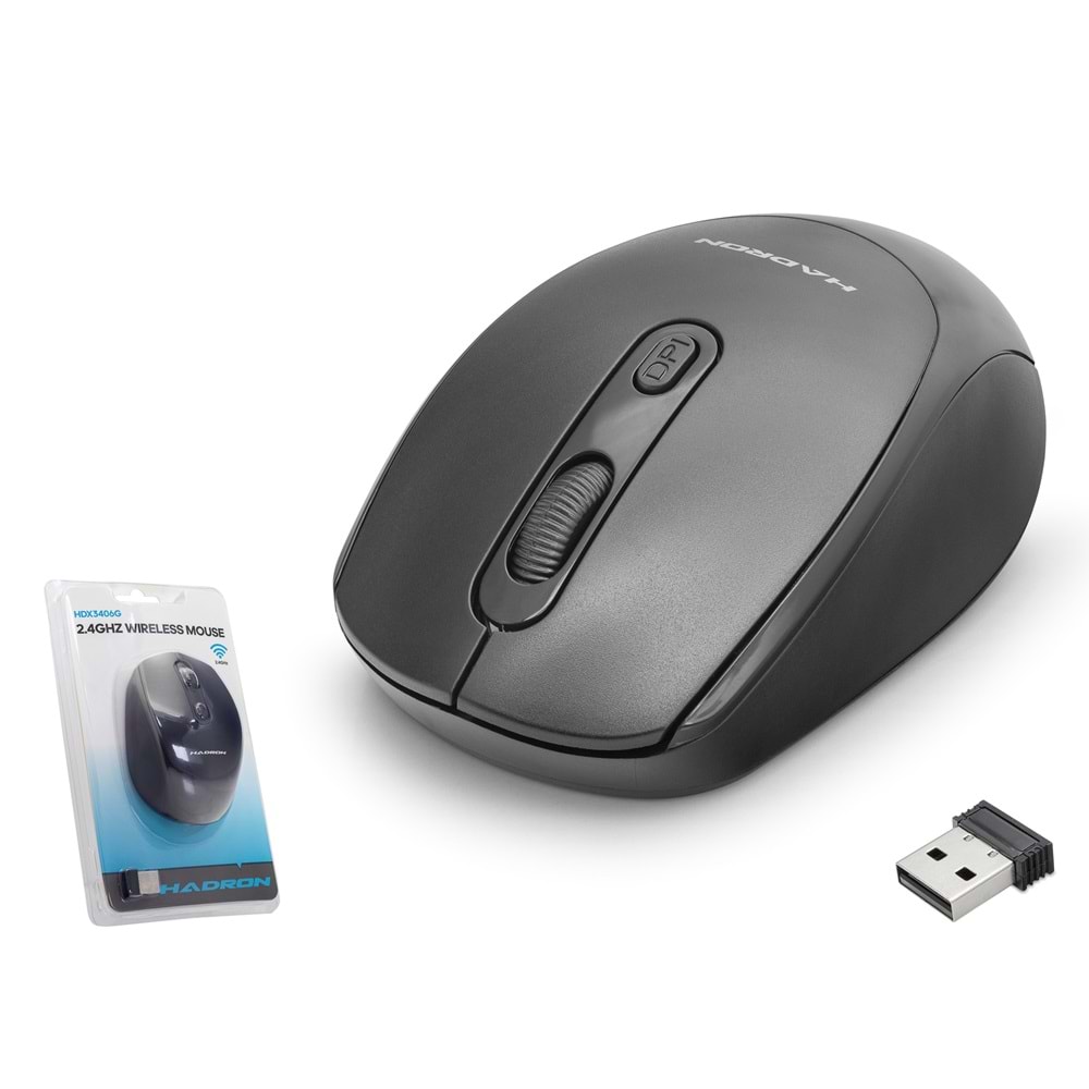 HADRON HDX3406 Kablosuz Mouse 800/1600 DPI - Siyah