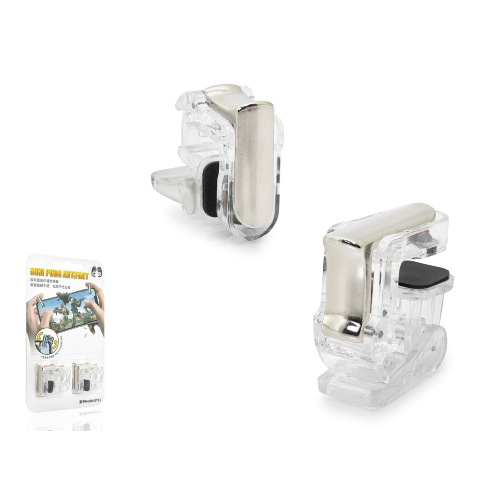 HADRON HDX3583 Alaşım Butonlu Mobil Oyun Kontrol Butonu L1 R1 - Şeffaf