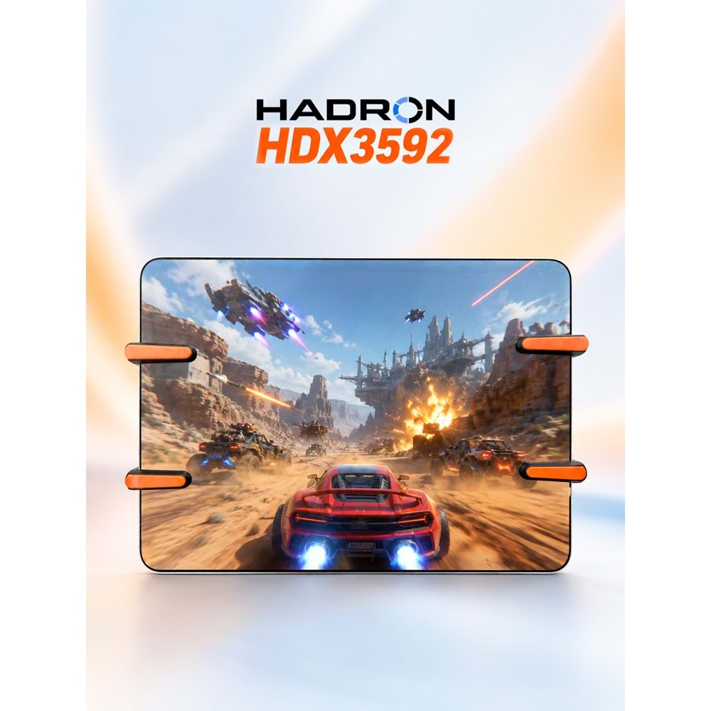 HADRON HDX3592 Tablet Oyun Kontrol Aparatı 4 Turbo Butonlu Şarjlı Siyah Turuncu