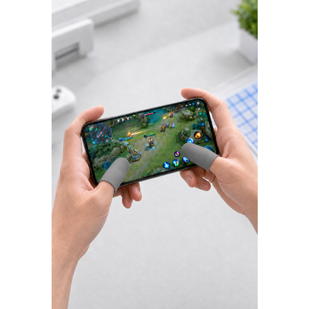 HADRON HDX3596 Mobil Oyun Parmak Eldiveni PUBG CoD Free Fire Dokunmatik Gri