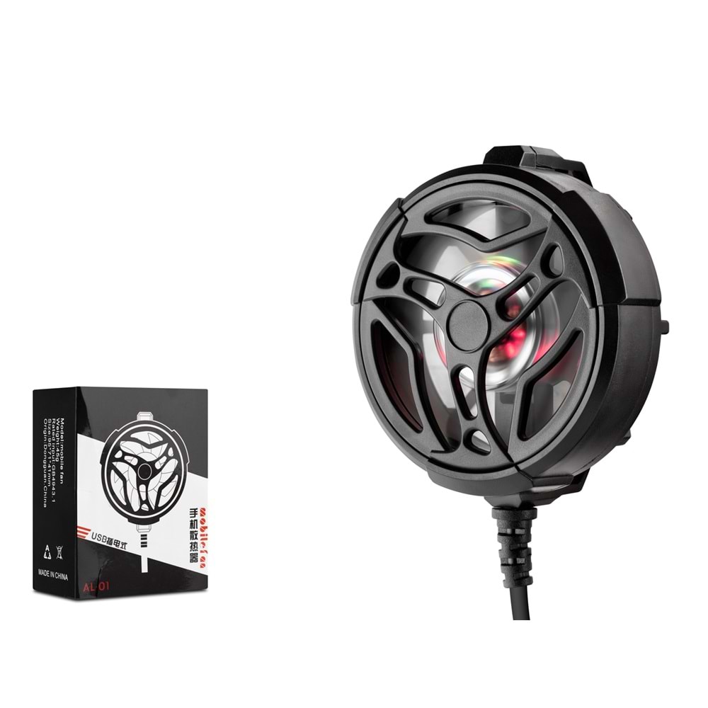 HADRON HDX4365 Telefon Soğutucu Fan Klipsli USB LED - Siyah