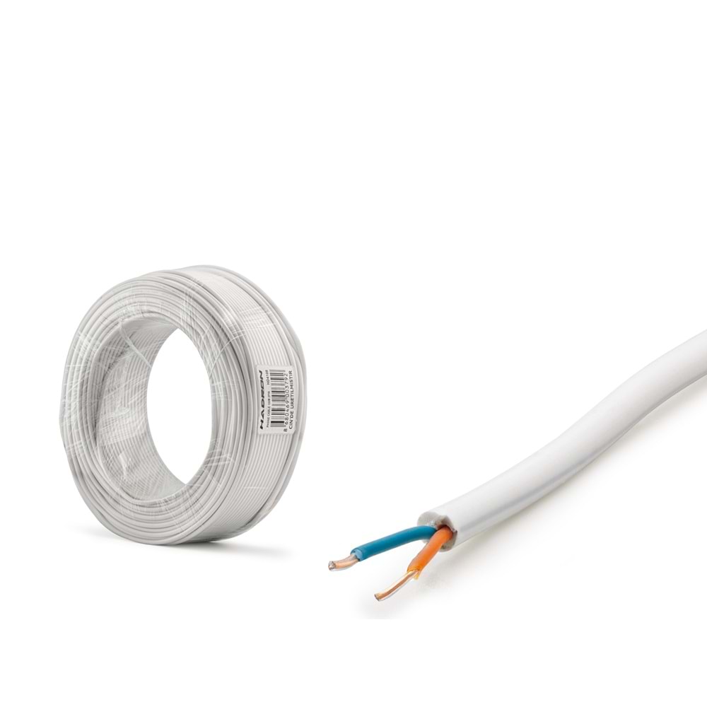 HADRON HDX5016 Yuvarlak (Round) Telefon Hat Kablosu 100 m - Beyaz