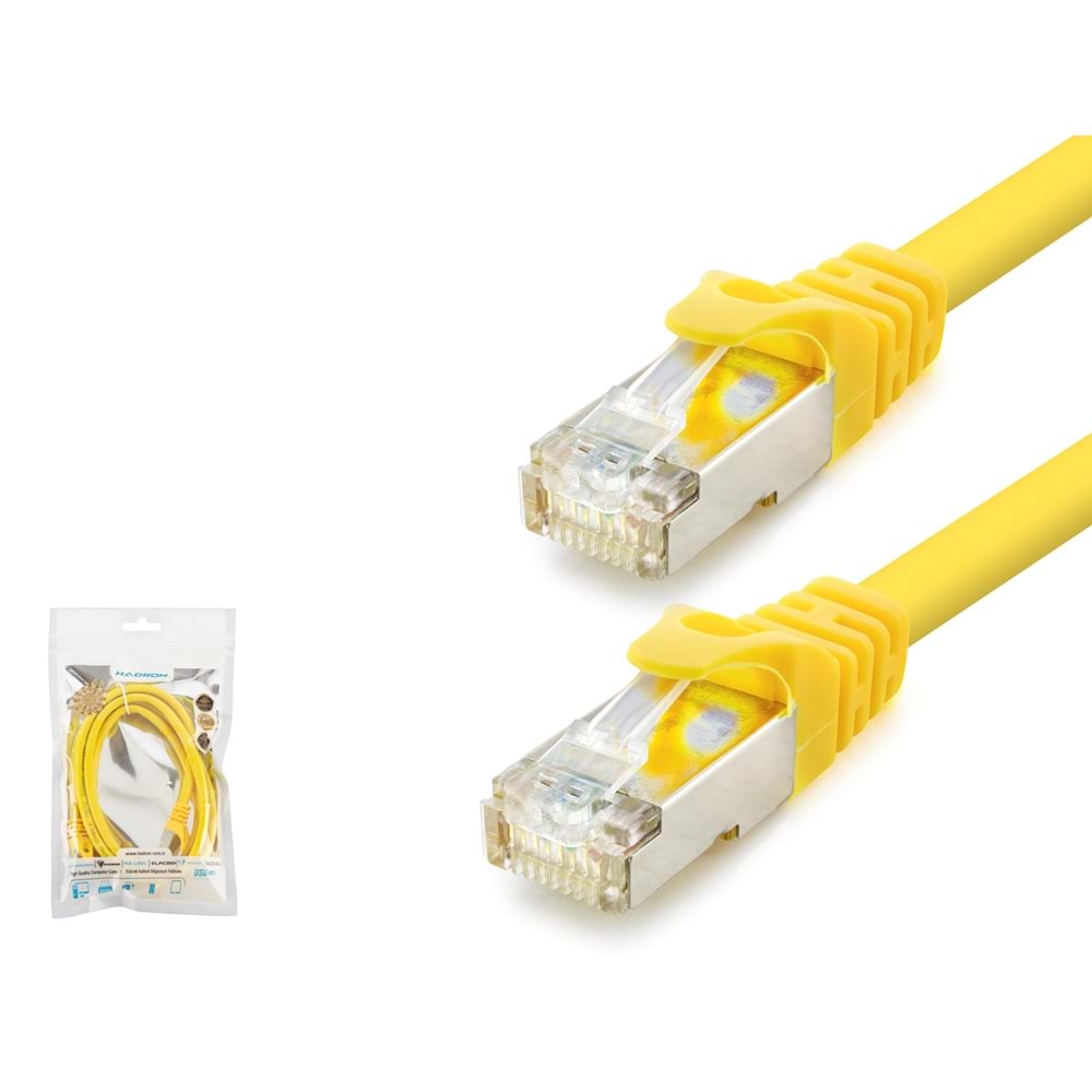 HADRON HDX5104 Cat7 Ethernet Patch Kablosu 10 Gbps 600 MHz 1.5 m - Sarı