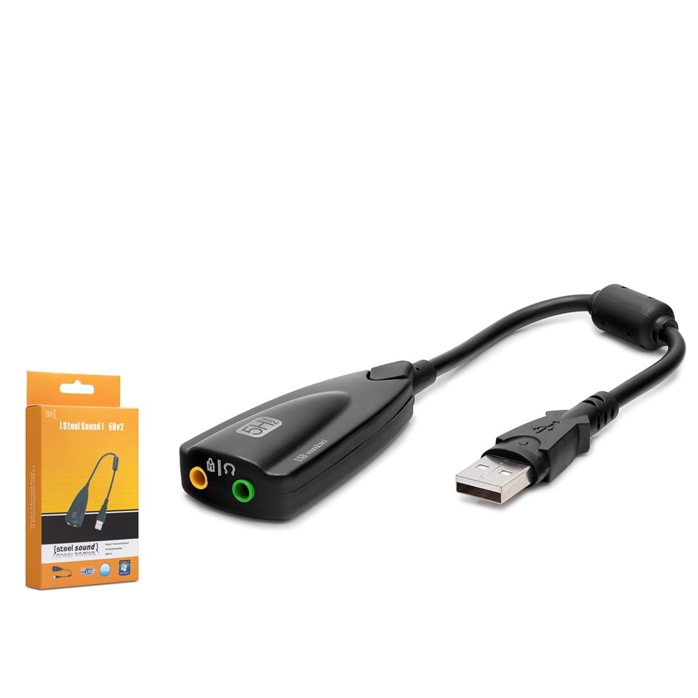 HADRON HDX5254 USB Harici Ses Kartı 7.1 5Hv2 - Siyah