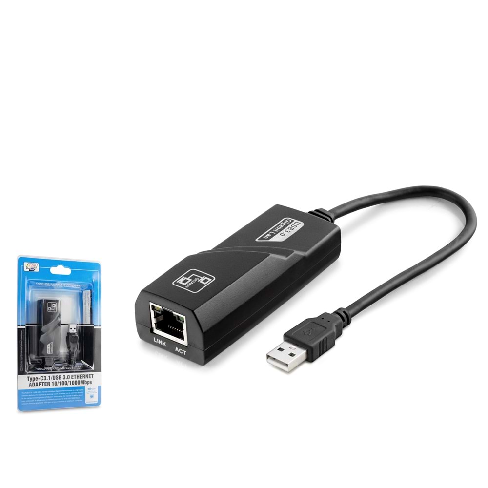 HADRON HDX5274 USB 2.0 Ethernet Adaptör 10/100 Mbps - Siyah