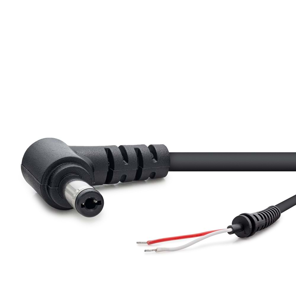HADRON HDX5537 Laptop DC Jack Kablosu 5.5x2.5 mm L Tip 1.2 m - Siyah