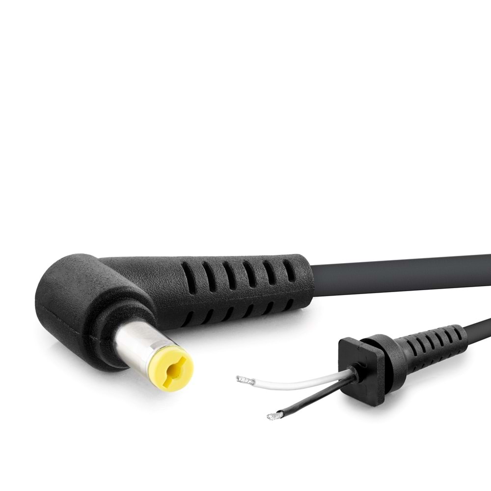 HADRON HDX5561 Laptop DC Jack Kablosu 5.5x1.7 mm L Tip 1.2 m - Siyah