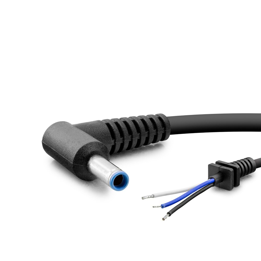 HADRON HDX5565 Laptop DC Jack Kablosu 4.5x3.0 mm L Tip 3 İletkenli 1.2 m - Siyah