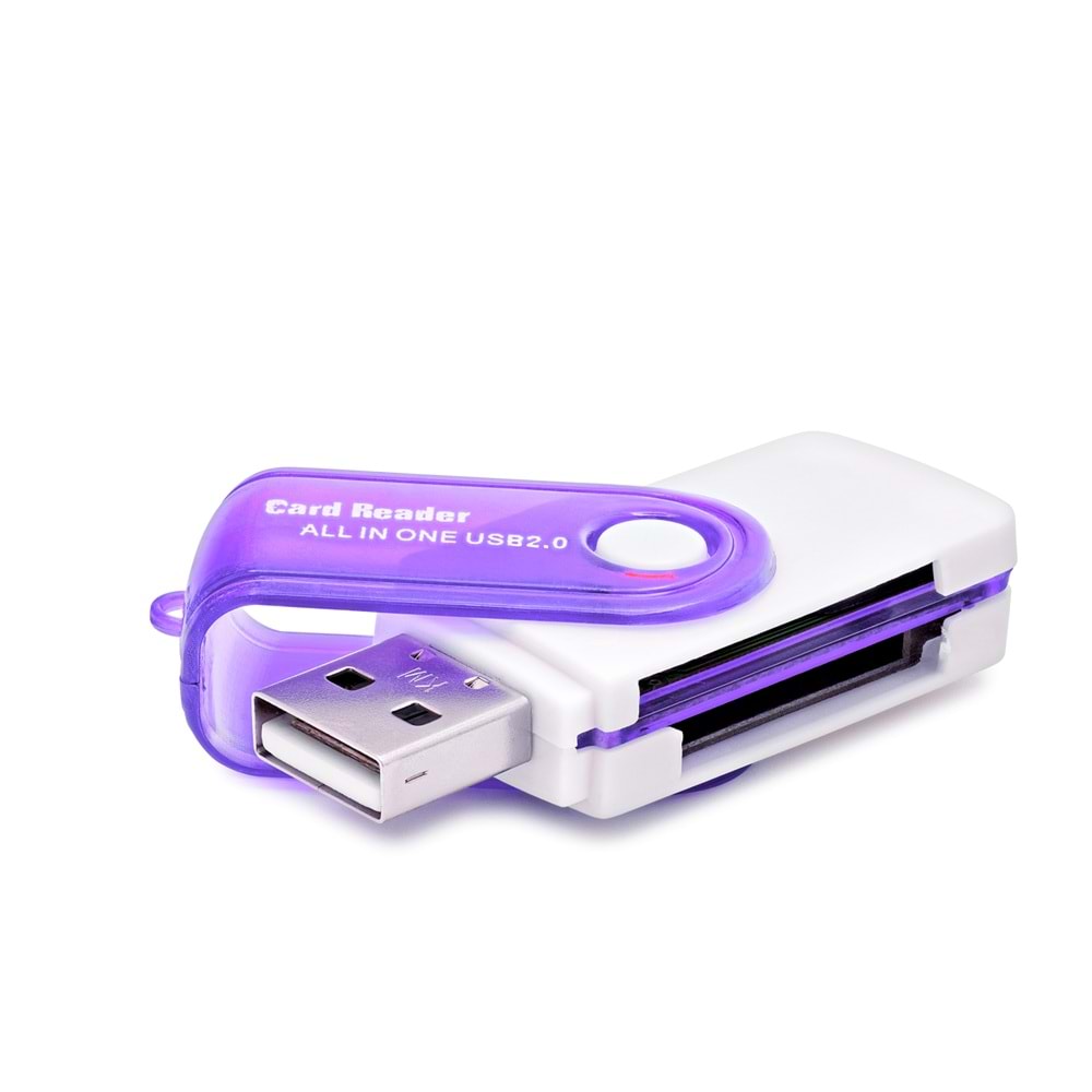 HADRON HDX7022 USB All in One Kart Okuyucu SD MicroSD MiniSD MMC MS M2 480 Mbps Çok Renkli
