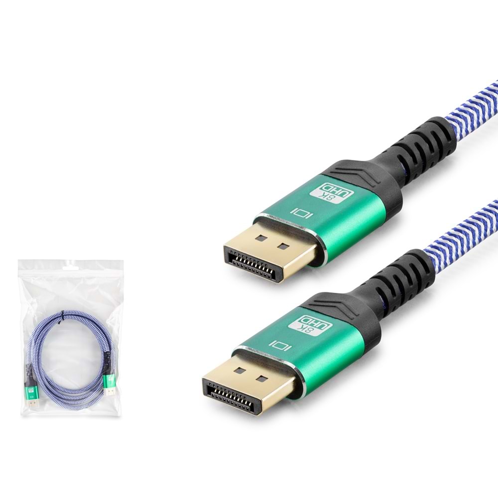 HADRON HDX7820 DisplayPort Kablo 8K 144 Hz 2 m