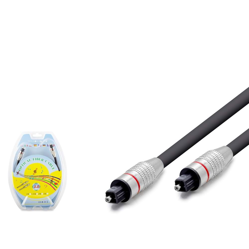 HADRON HDX7842 Toslink Fiber Optik Kablo 3 m - Siyah