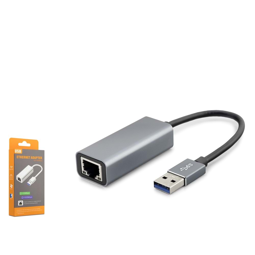HADRON HDX7851 USB 3.0 Ethernet Adaptör Gigabit - Gri