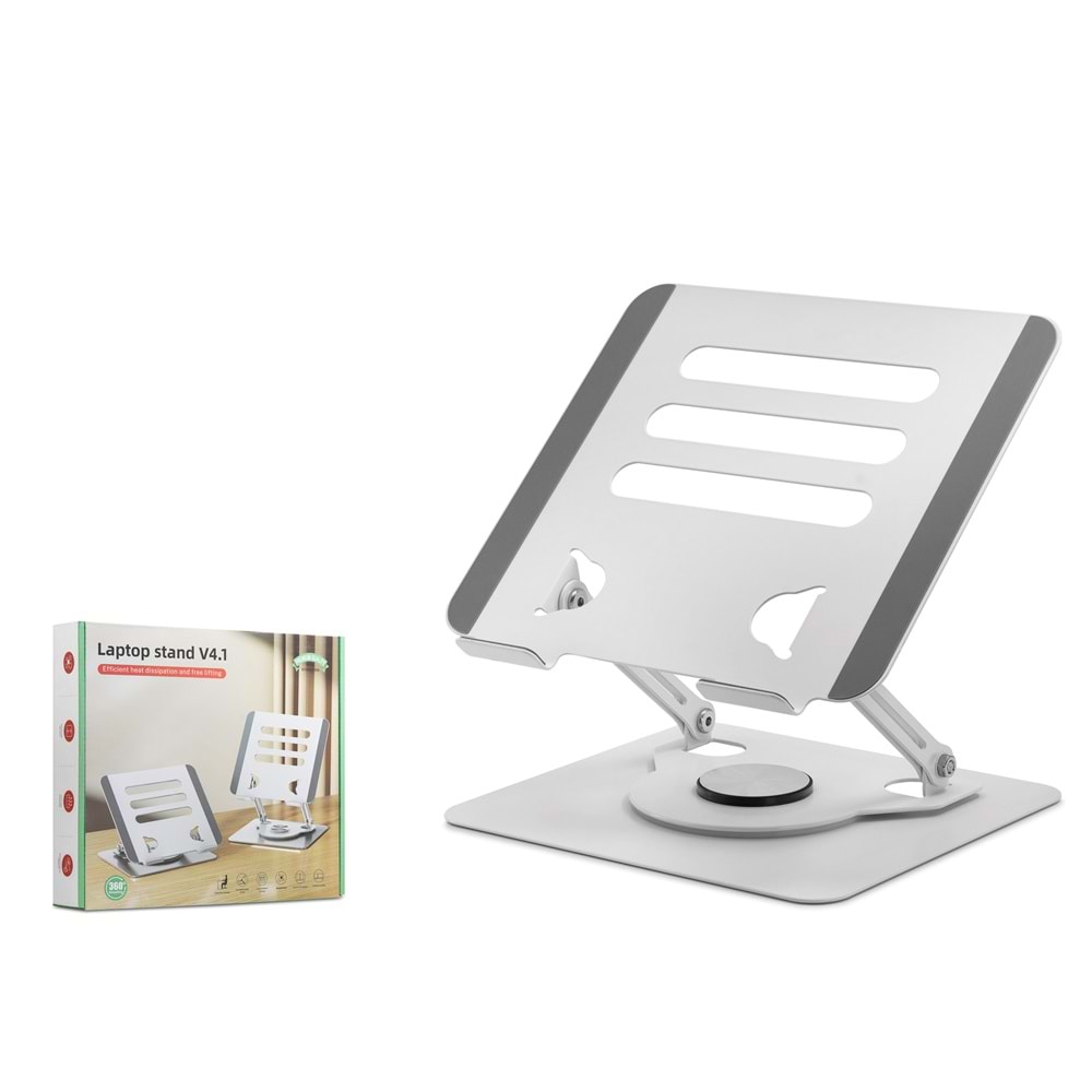 HADRON HDX8019 Laptop + Tablet Standı Alüminyum Alaşım 24 x 22 cm - Silver