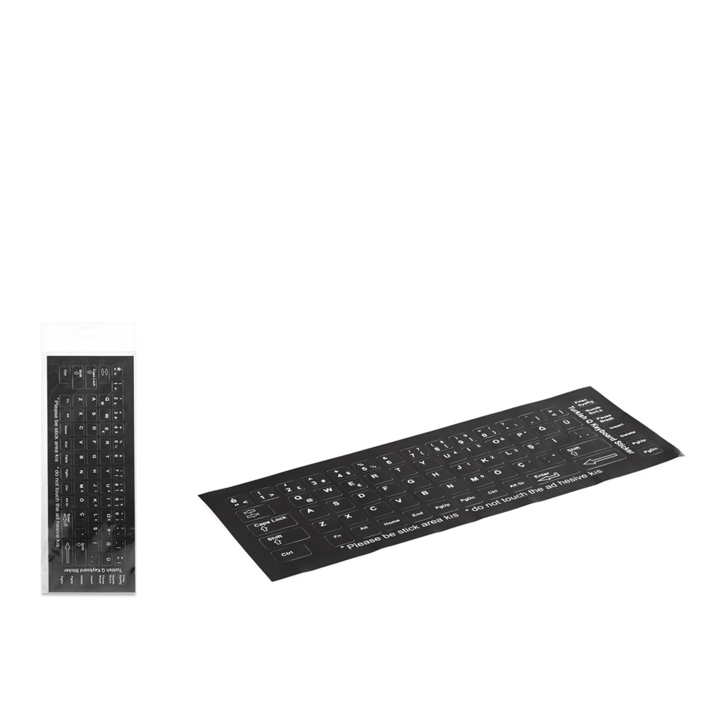HADRON HDX8256 Klavye Sticker Tuş Takımı Türkçe Q - Siyah