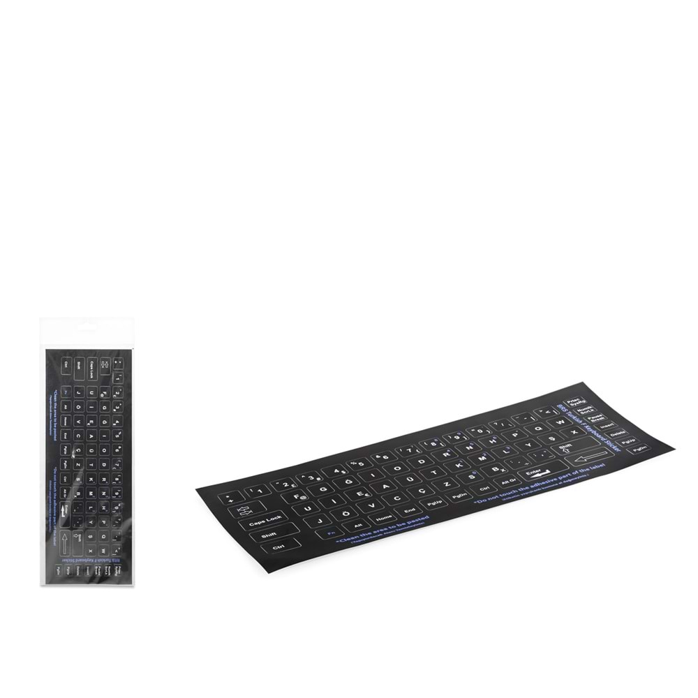 HADRON HDX8259 Klavye Sticker Tuş Takımı Türkçe F - Siyah