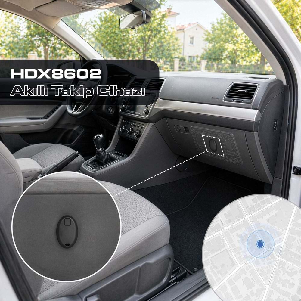 HADRON HDX8602 Find My Uyumlu Akıllı Takip Cihazı Anahtarlık Tipi Siyah