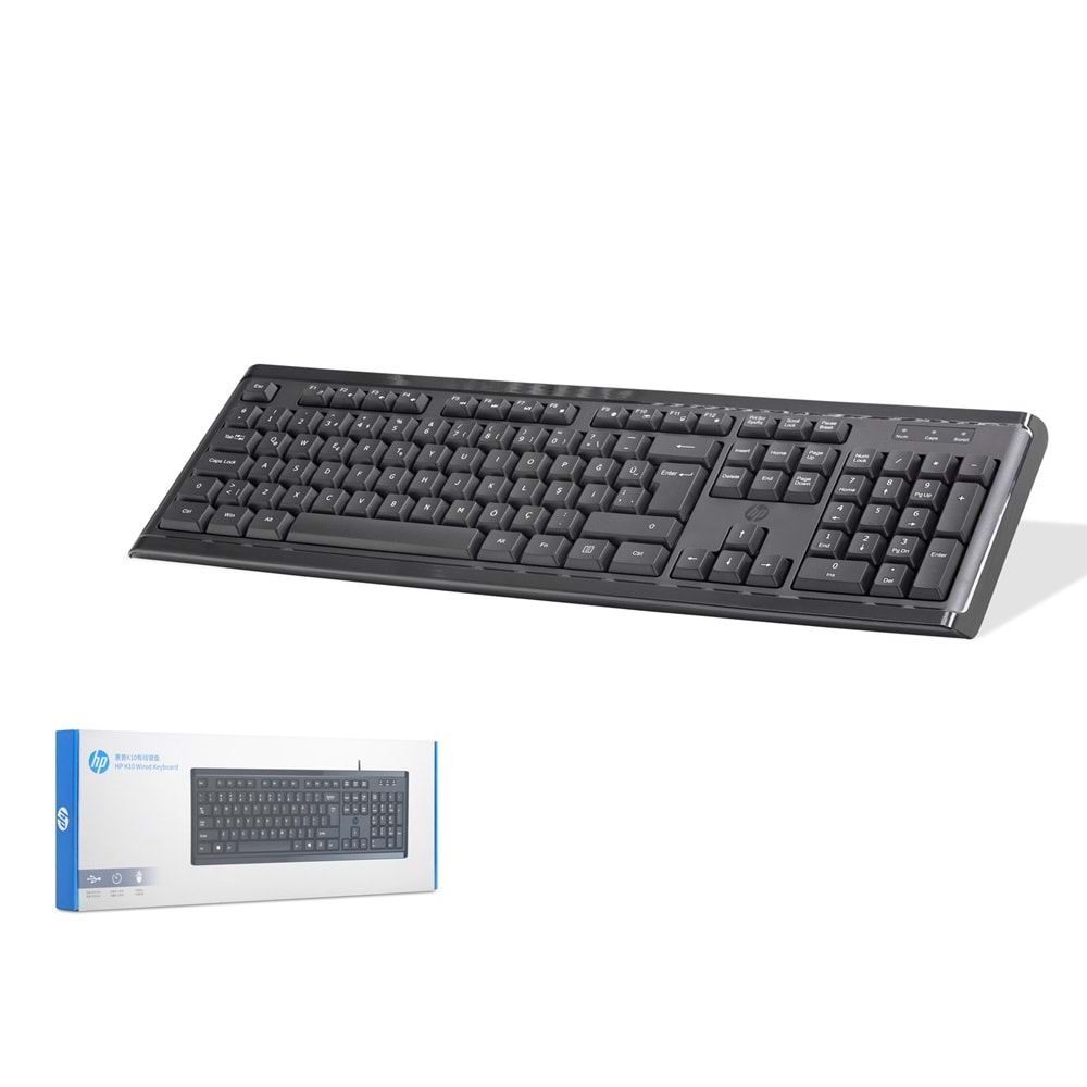 HP 6CB78PA K10 Multimedya Klavye USB - Siyah