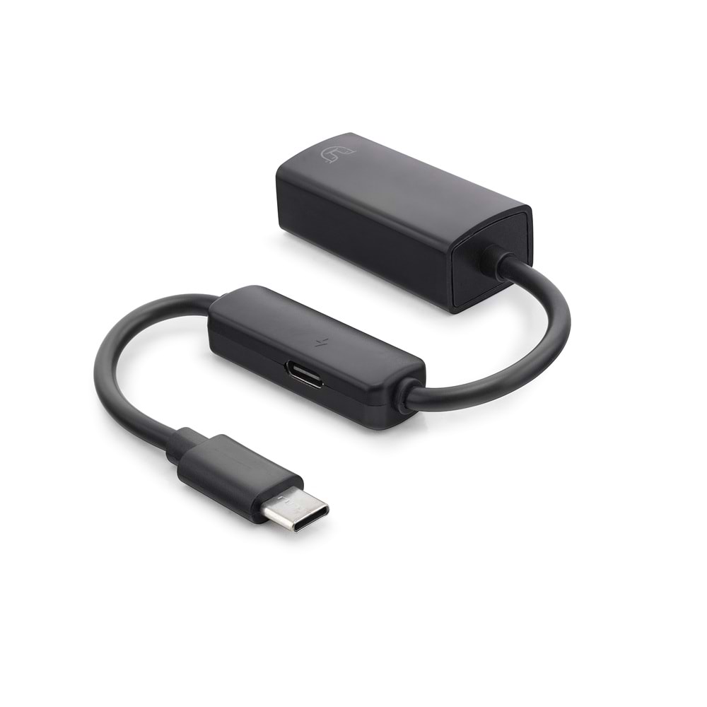 NONAP L118 Type C USB 2.0 Ethernet Adaptör 10/100 Mbps PD Güç Destekli Siyah