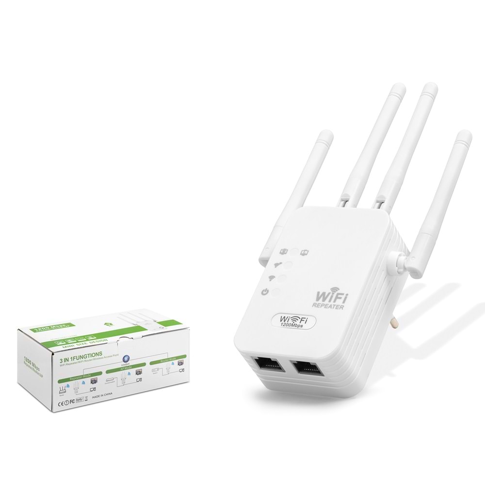 PIX-LINK LV-U7AC WiFi Repeater / Router / AP Dual Band 1200 Mbps - Beyaz