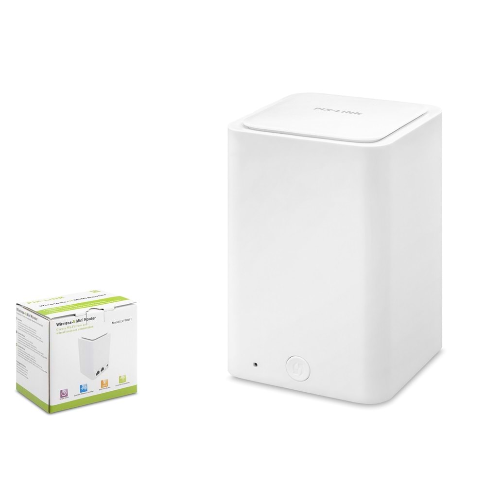 PIX-LINK LV-WR11 Mini WiFi Router / Repeater /AP 300 Mbps - Beyaz