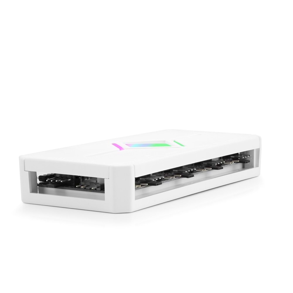 NODAR ND2816W PWM ARGB Fan ve LED Kontrolcü Hub Seti Uzaktan Kumandalı Beyaz