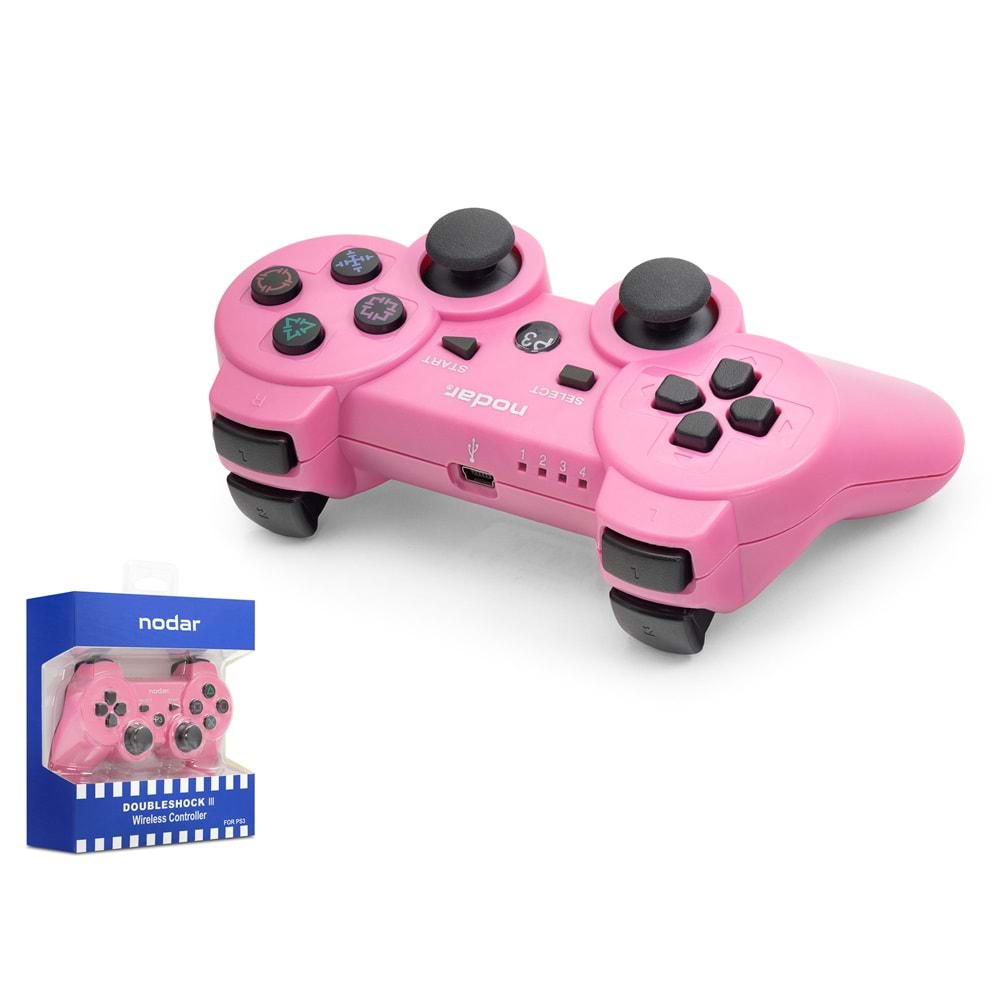 NODAR ND600D PS3 Uyumlu Kablosuz GamePad Oyun Kolu - Pembe