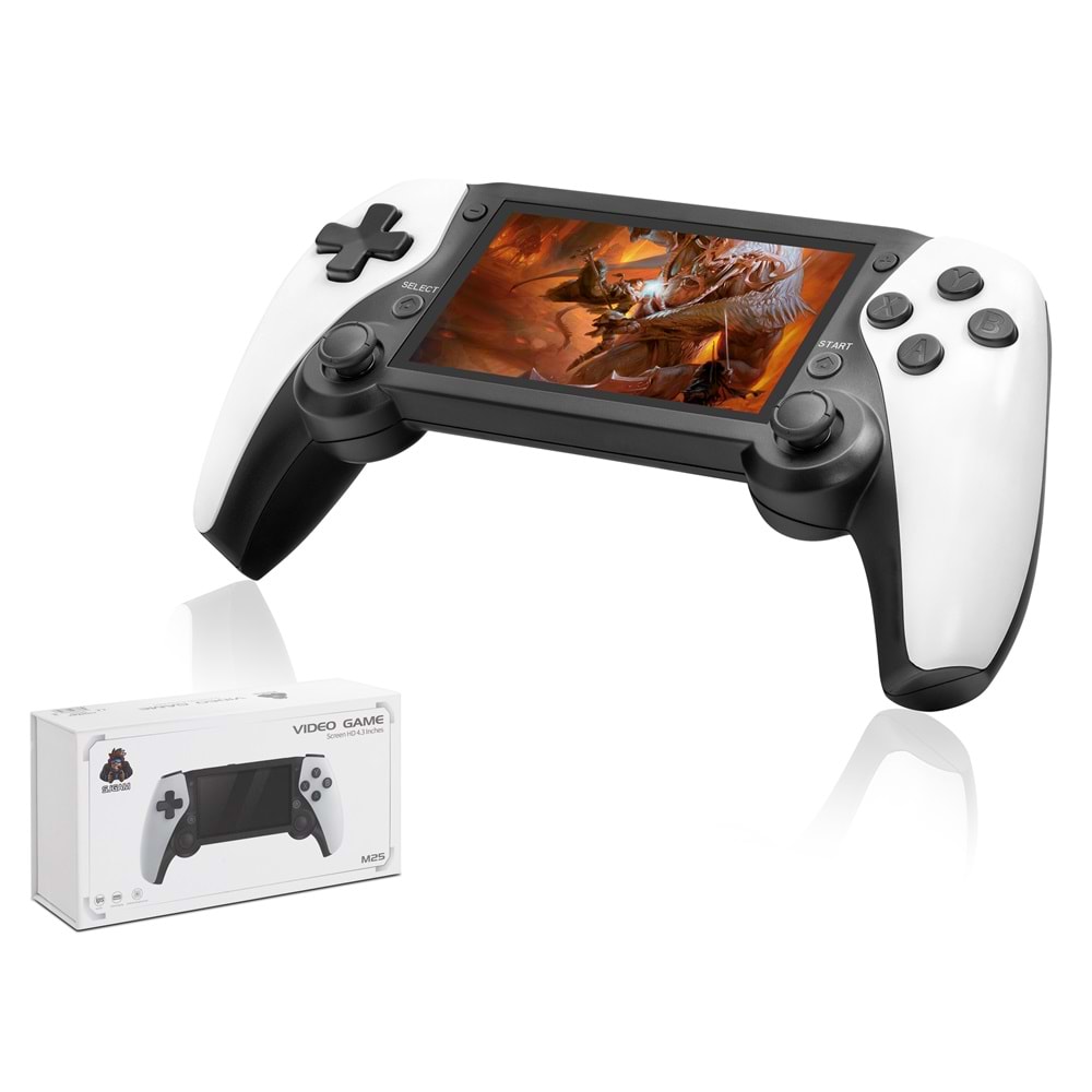 NODAR ND754 Retro El Oyun Konsolu 4.3 İnç Ekran 4GB RAM 128GB Depolama - Beyaz