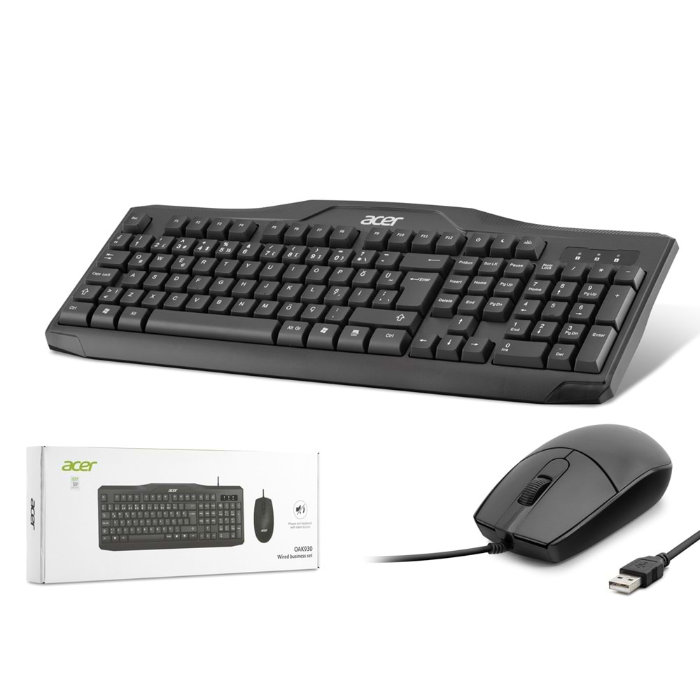 ACER OAK930 Klavye ve Mouse Seti - Siyah