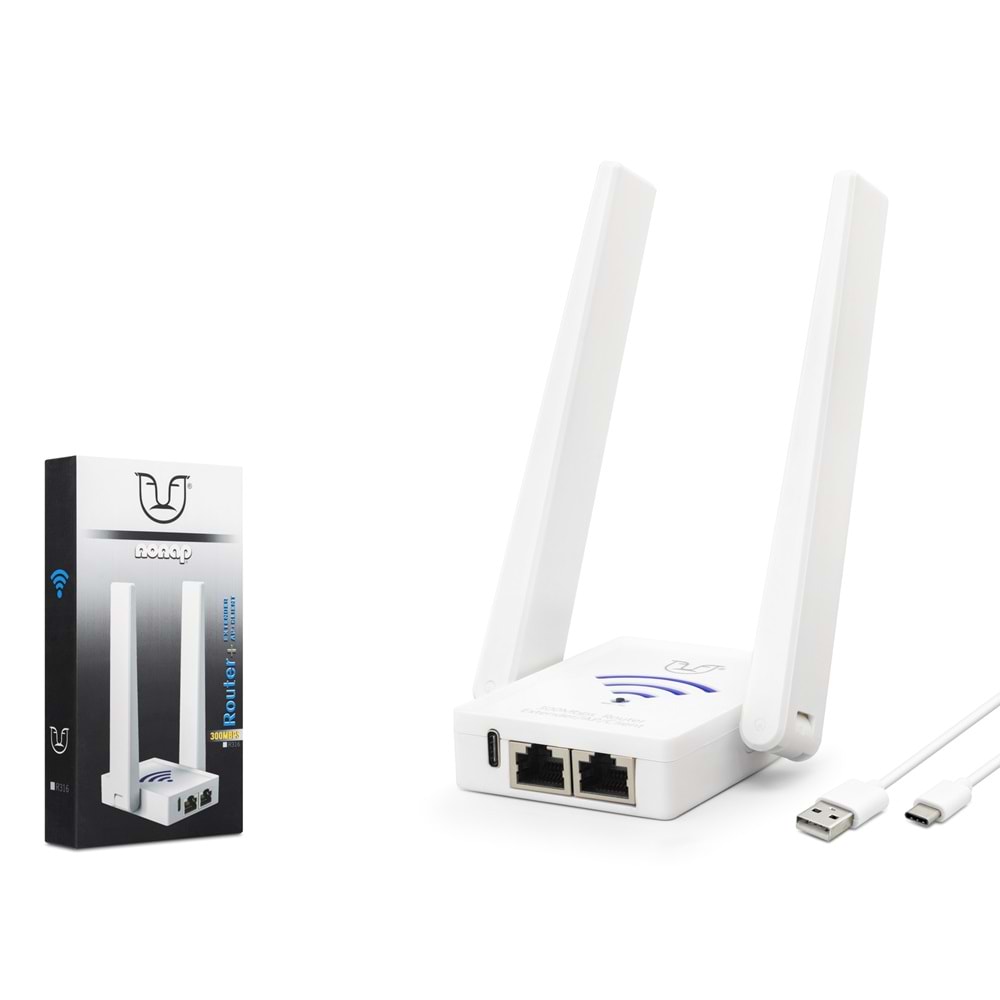 NONAP R316 WiFi Repeater Router Access Point 300 Mbps - Beyaz