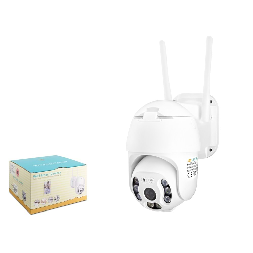 X5-Tech RX-88AI Wi-Fi Speed Dome IP Güvenlik Kamerası 2MP iCSee - Beyaz