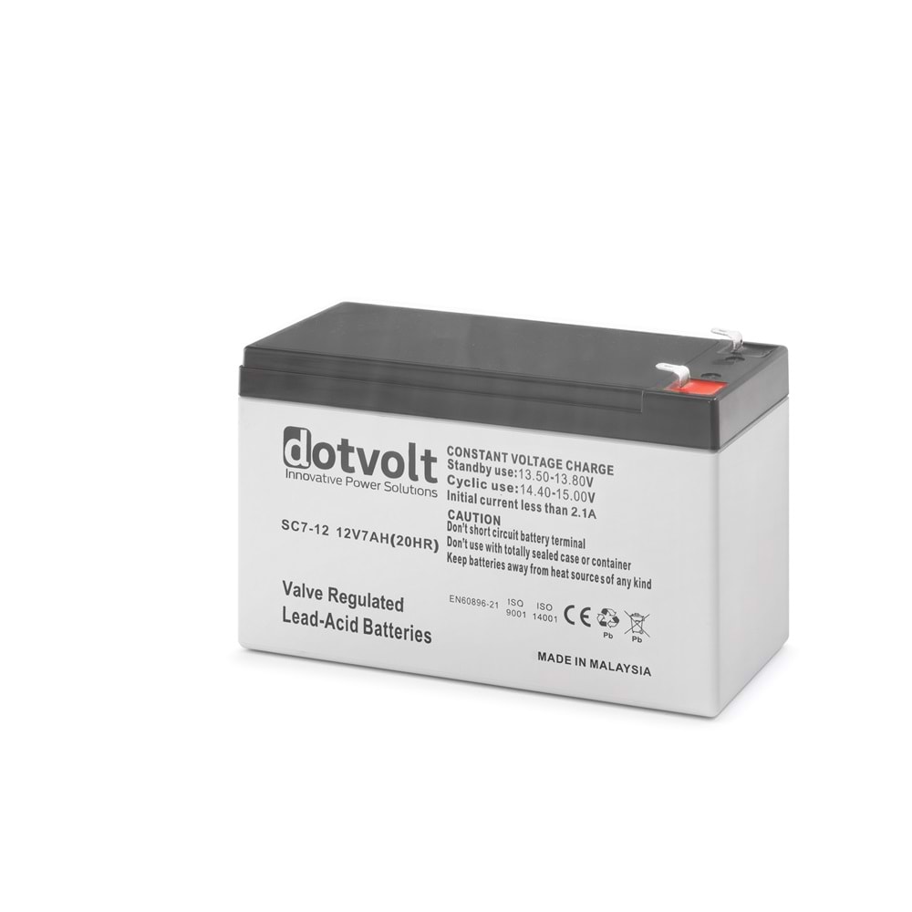 DOTVOLT SC7-12 12V 7Ah Kuru Tip Akü