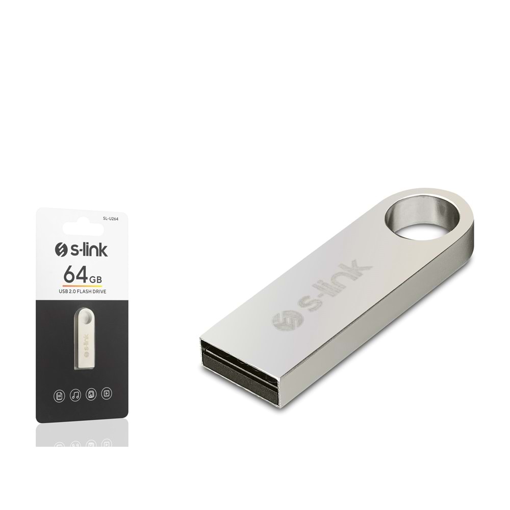 S-LINK SL-U264 USB Flash Bellek 64 GB USB 2.0 Metal Gövde