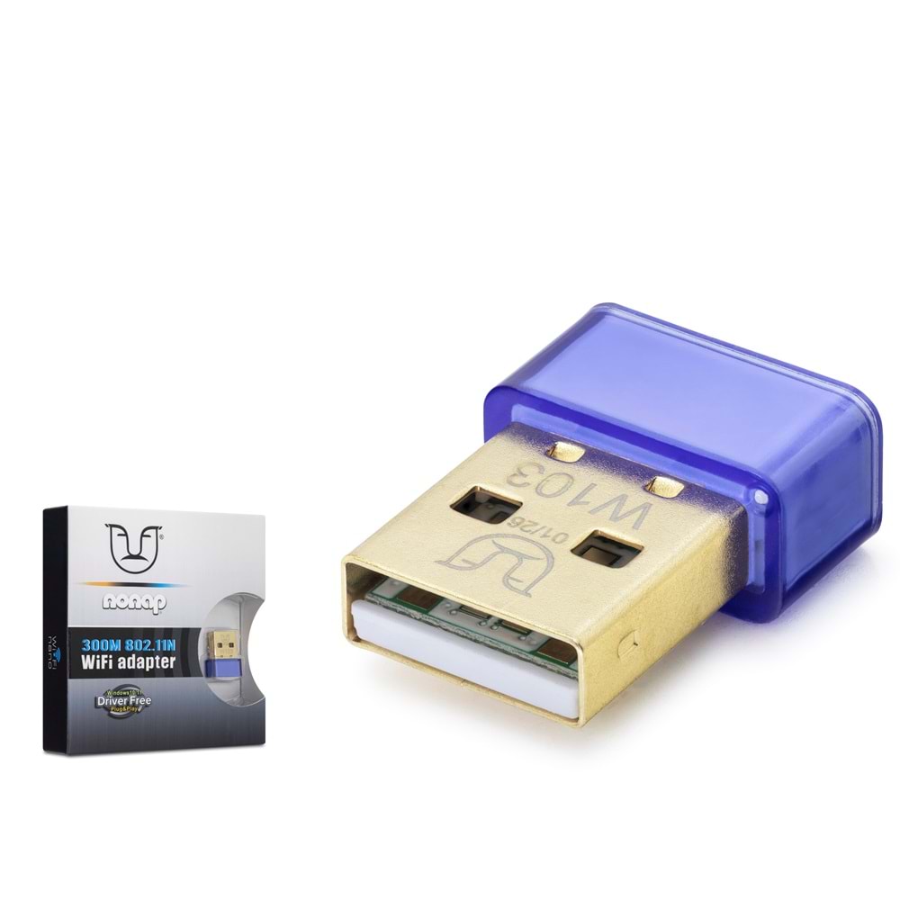 NONAP W103 USB WiFi Adaptör 300 Mbps DVR Uyumlu - Mavi
