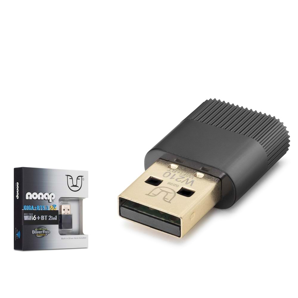 NONAP W210 USB WiFi Adaptör WiFi 6 Bluetooth 5.3 - Siyah