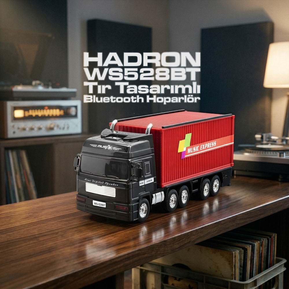 HADRON WS528 Bluetooth Hoparlör FM Radyo 5W USB TF Tır Tasarımlı
