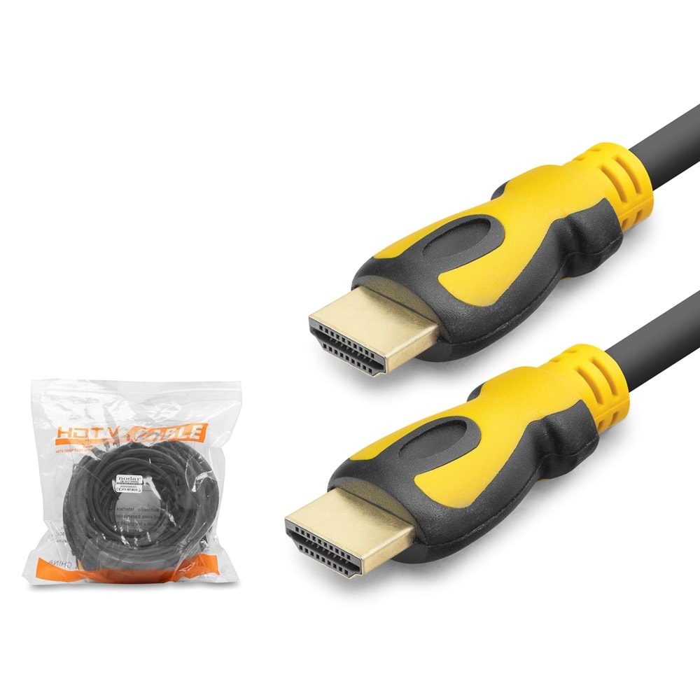 NODAR XY6005 HDMI Kablo 14+1 OD 7.0 mm 12.9 m - Siyah Sarı